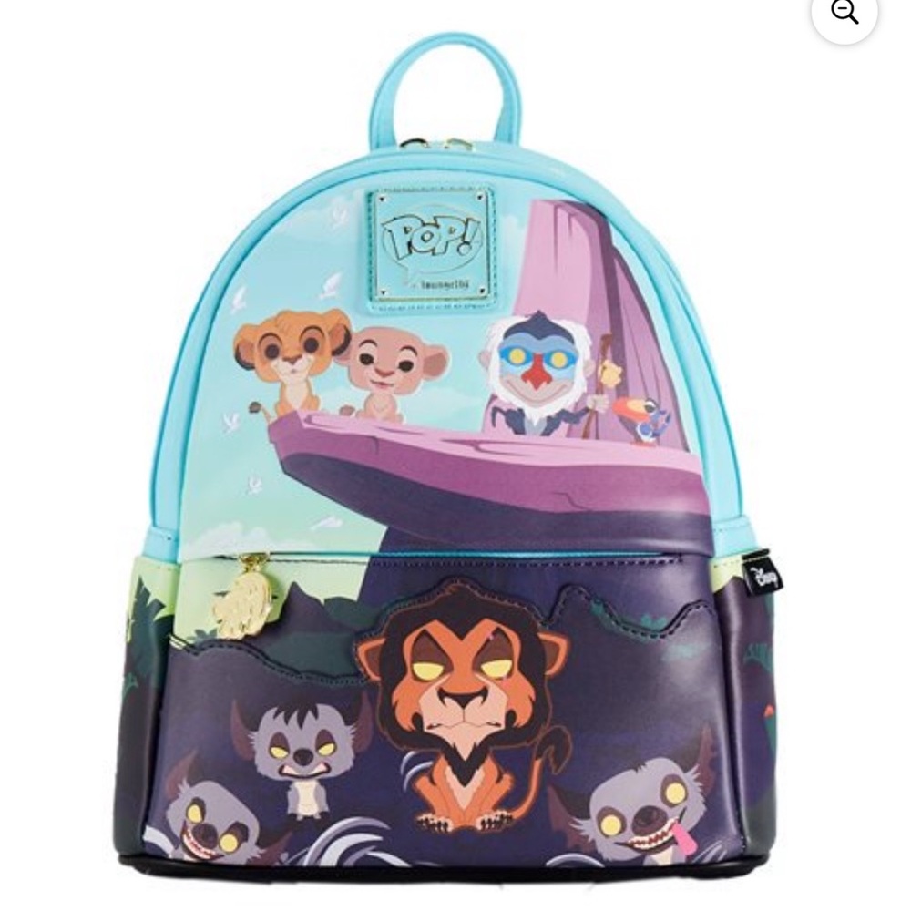 Loungefly Kids Animal Kingdom Backpack - Blue and Purple